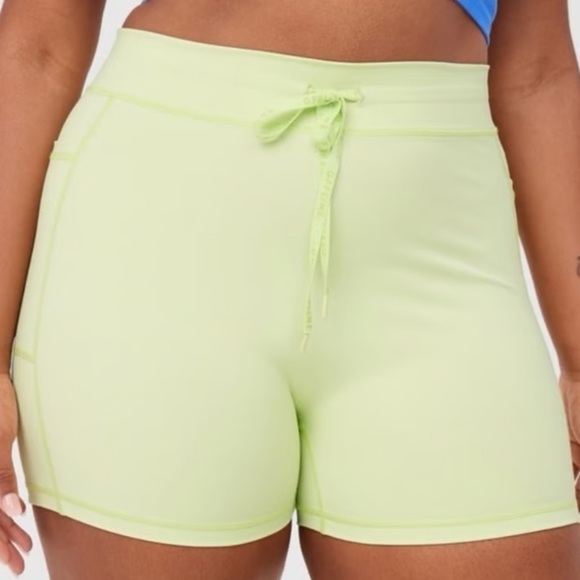 Aerie Bike Shorts Like Green Seamless Front Size Small - Picture 1 of 7